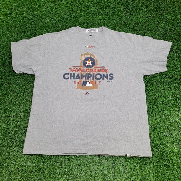 Houston Astros Shirt 2XL 25x29 World-Series 2017 Champions - Picture 1 of 13